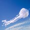 In the Breeze 5260 — 50-inch White Iridescent Jellyfish 3D Windsock — Simmering Windsock with Inflatable Head and Free-Flowing Tentacles